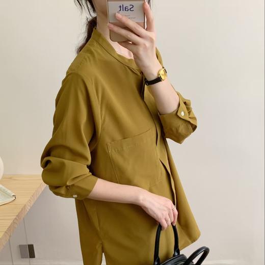 【à perles】18姆米桑蚕丝衬衫 侧面小开叉 商品图1