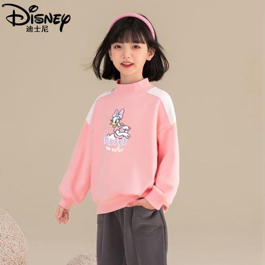 迪士尼女童加绒卫衣秋冬2023新款冬季加厚儿童上衣洋气小女孩衣服 商品图2