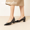 【糯米糍系列】星期六简约优雅尖头粗跟单鞋SSD3111549 商品缩略图4