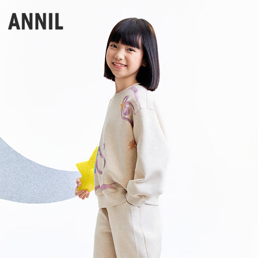 【实体店同款】女童圆领卫衣秋季新款安奈儿童装AG531327 商品图1