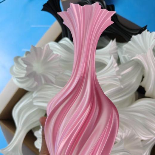 塑料3D打印丝绸简约干花瓶创意艺术装饰摆件北欧风高颜值网红花瓶 商品图2