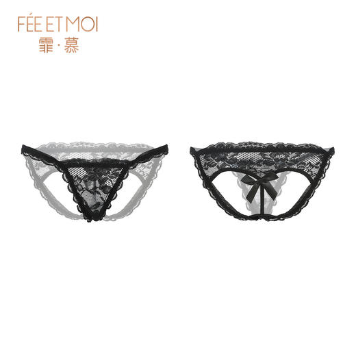 【情趣内衣】霏慕 免洗爱心露臀蝴蝶结蕾丝内裤7151 商品图10