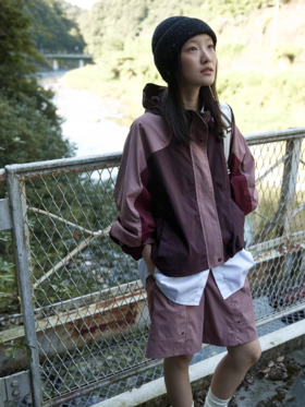 步履不停/5C23152C/小个子复古拼色外套