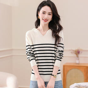 OSL 8520QY条纹羊毛衫秋冬修身针织衫