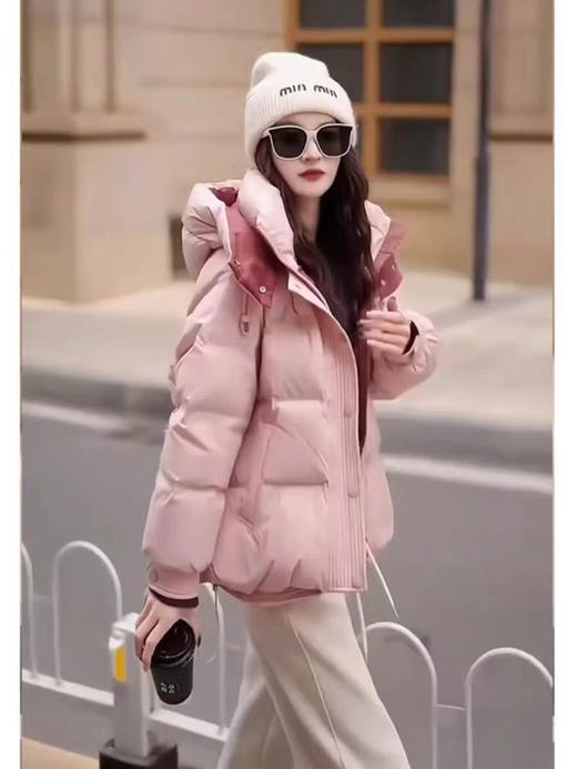 【孤品捡漏】微瑕（羽绒服）G239粉色撞色羽绒服-喜出 商品图1