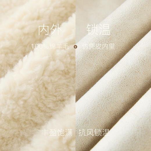 【100绵羊毛瘦瘦皮草】三彩2025冬季新款圆领毛毛外套休闲简约M 商品图3