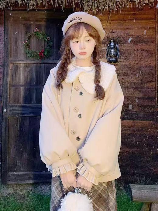 微脏【孤品捡漏】G243米色呢料少女款外套-喜出 商品图1