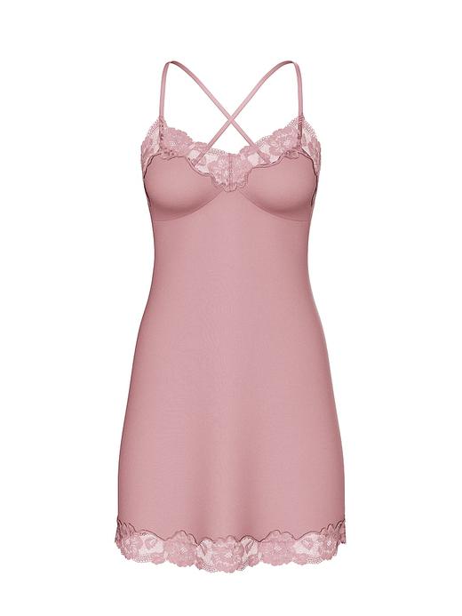 好折！VS维秘蕾丝棉质小甜美吊带睡衣 紫色还有同系列配套长袍 商品图10