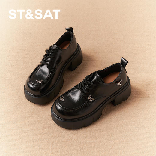 星期六闪钻蝴蝶系带厚底乐福SSD3111492 商品图4