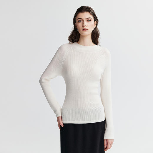棉仓366605072-半高领修身羊毛打底衫 商品图1