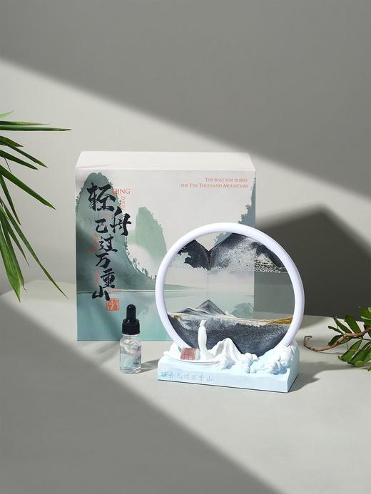 意境轻舟山流沙画摆件中式客厅装饰品送朋友生日送女生礼品 商品图8