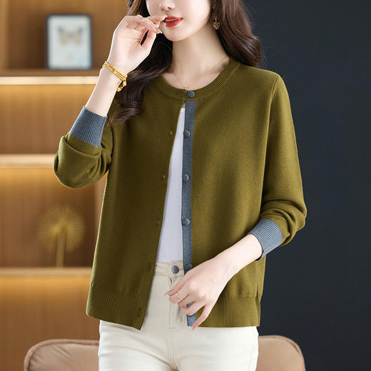 时尚针织开衫，百搭显瘦大码毛衣外套短款CC-26-9088 商品图0