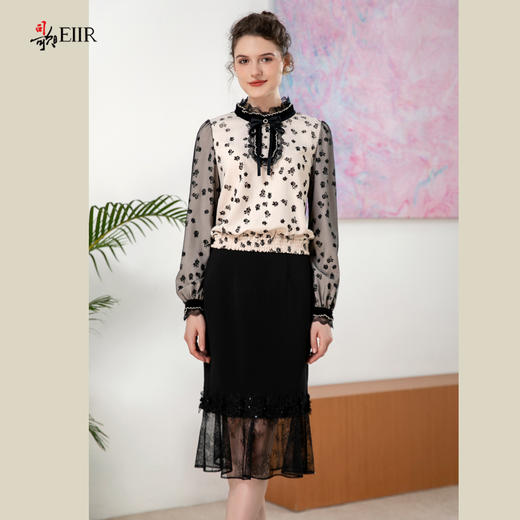 司歌植绒长袖复古上衣春秋T901270y 商品图3