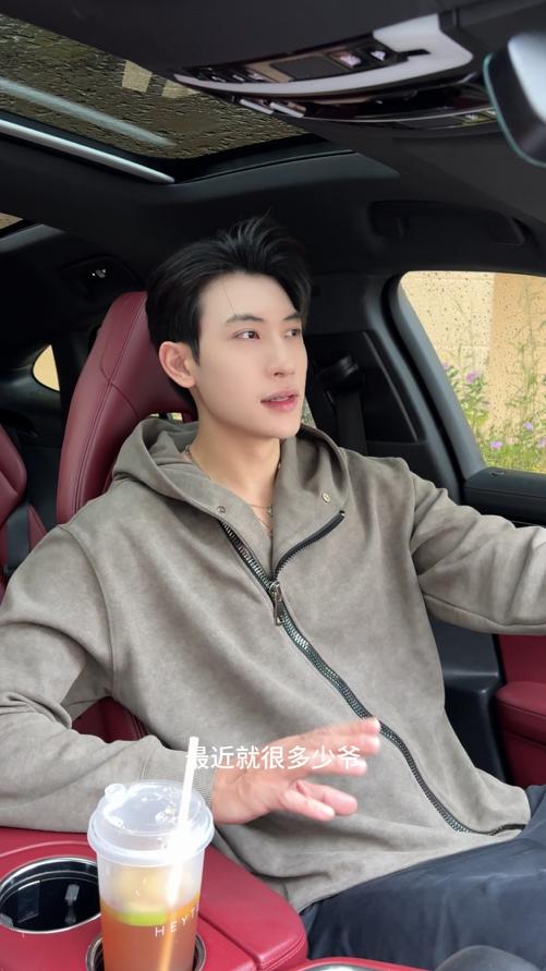 WY1014SDSA男士卫衣2025新款轻奢痞帅男装简约斜拉链连帽上衣网红款衣服 商品图0