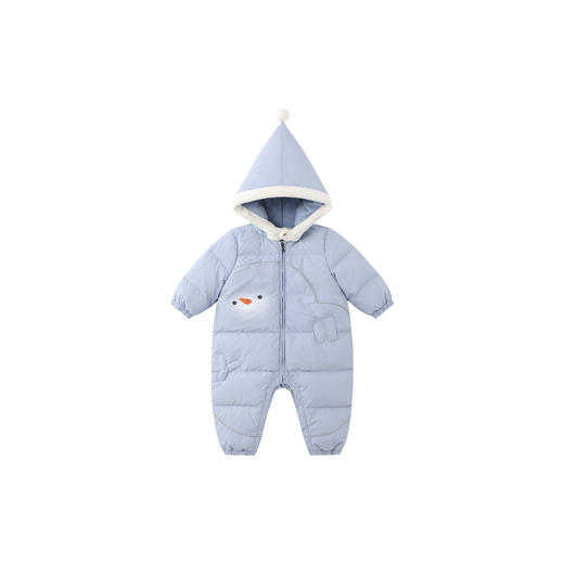 【商场同款】英氏婴儿羽绒连体衣长袖哈衣男宝宝冬季保暖舒适新款超韧绒 商品图4