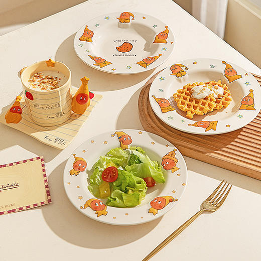 摩登主妇星星人餐具可爱盘子家用早餐盘乔迁礼物漂亮的甜品水果盘 商品图4