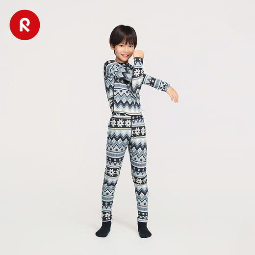 芬兰reima2025秋冬新款儿童中童保暖舒适亲肤针织长袖花色套装 商品图2