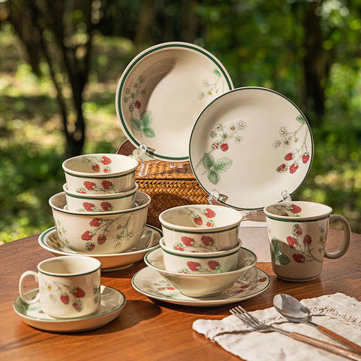 摩登主妇法式漂亮餐具碗碟家用2025新款好看的餐盘子碗具饭碗汤碗 商品图0