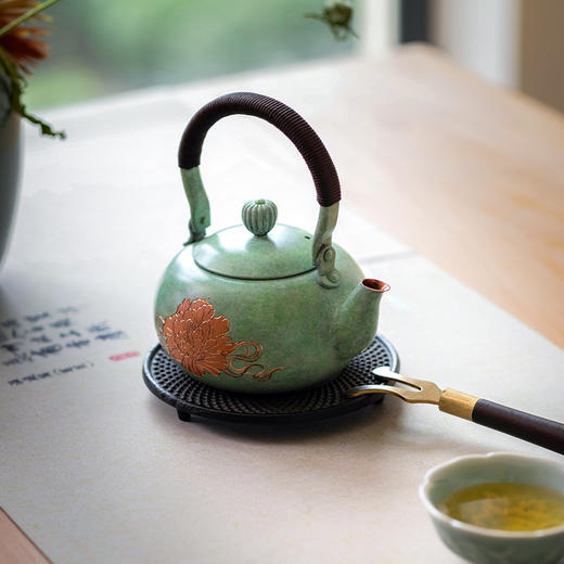 朱炳仁铜 | 富贵长春茶礼套装 商品图5