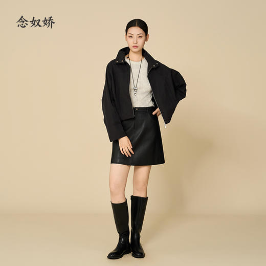 【商场同款】CNS5873 " 甜酷皮裙  " 高阶时髦的美感 蛋白皮柔软弹力短裙 商品图5