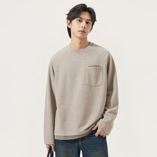 gxg.jeans男装 多色假两件潮流时尚宽松卫衣男生上衣 25年秋热卖 商品图3