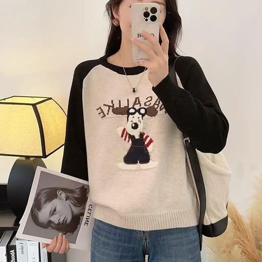 【孤品捡漏】G225卡通小狗花纱毛衣-喜出 商品图2