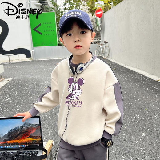 迪士尼男童卫衣春秋款儿童衣服帅气炸街男孩春装大童上衣春季洋气 商品图5