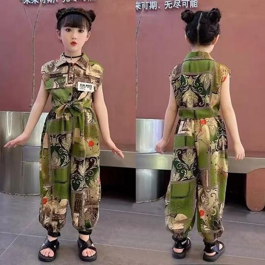 【孤品捡漏】G214套装女童花色系带两件套-喜出 商品图2