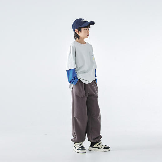 蓝汽水束脚口卫裤876B258018JX 商品图4