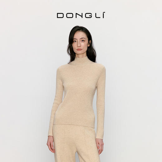 东黎 • 山羊绒女士秋冬百搭时尚半高领套衫 4298 商品图0