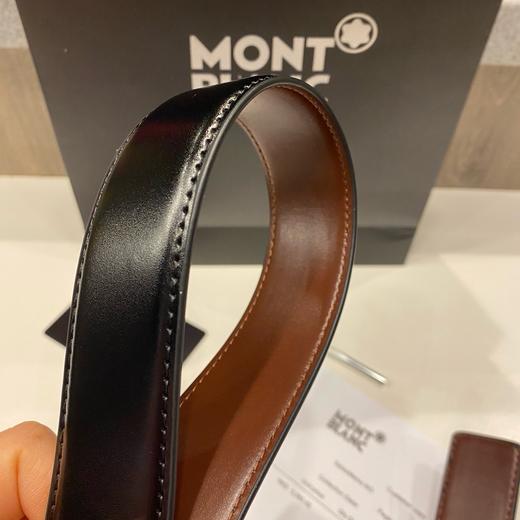 Montblanc万宝龙22年新款男士M双扣商务休闲皮带腰带礼盒装男士经典款 商品图8