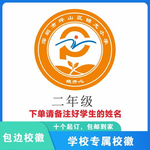 定制深圳市坪山区锦龙小学包边校徽定做礼服布标姓名贴缝制包邮51 商品图2