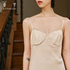 绒光蕾丝』桑罗桑蚕丝绒吊带裙纯色性感修身睡裙女家居服可外穿 商品缩略图2