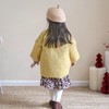 【孤品捡漏】（微脏）G244鹅黄女童加厚加绒棉服-喜出 商品缩略图1