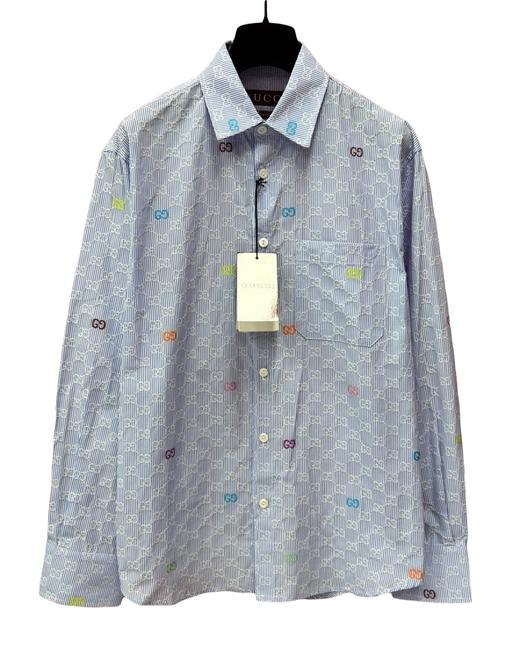 男款提花logo长袖衬衣012 商品图0