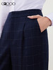 G2000【直筒裤/舒适弹性/商场新款】女装FW25商务通勤格纹西裤56252043 商品缩略图1