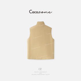 COCO ZONE 刘一一“寒冬”绵羊毛混纺双面穿马甲 CD1A1313