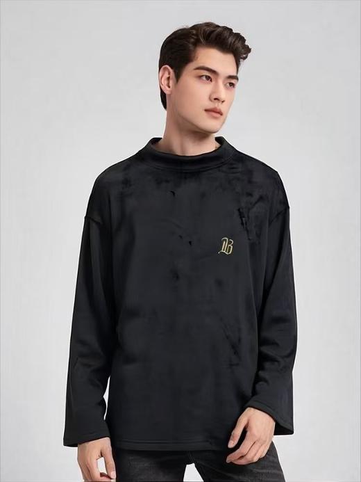 【孤品捡漏】（样衣）G227秋冬男款长袖加绒长袖卫衣-喜出 商品图1