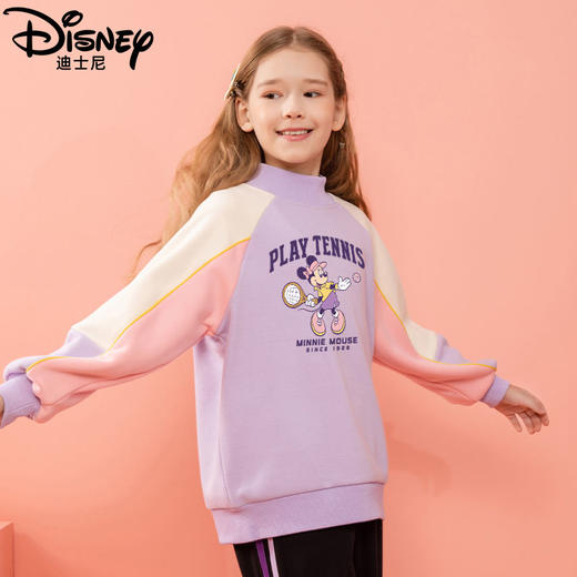 迪士尼女童卫衣冬季加绒加厚新款儿童打底衫女大童保暖衣冬季 商品图5