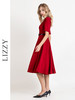 LIZZY 早秋优雅精致通勤赫本风短袖大摆连衣裙{配腰带}8009 商品缩略图2