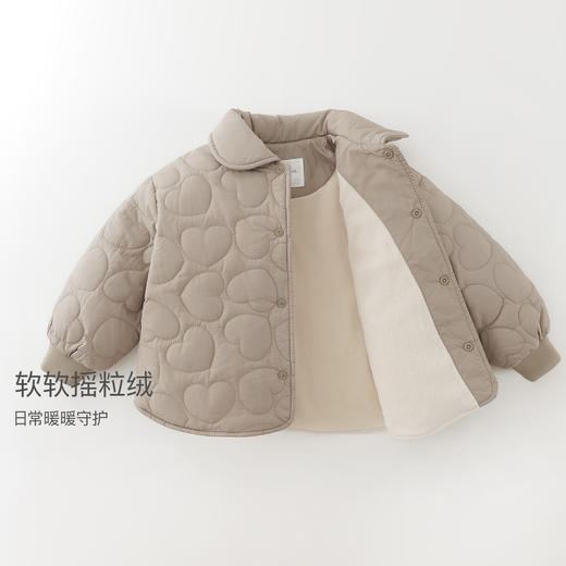 [加绒]马克珍妮女童爱心绗棉暖绒外套宝宝棉衣2025秋冬新款551598 商品图4