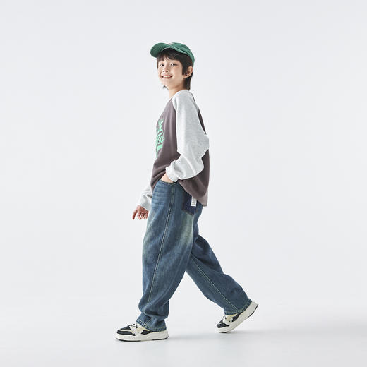 蓝汽水假口袋牛仔裤887B258016JX 商品图4