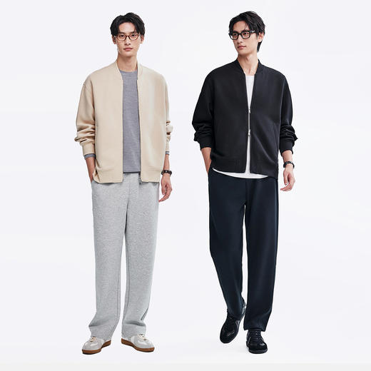 棉仓362808015-五明治空气层棒球领卫衣开衫 商品图4