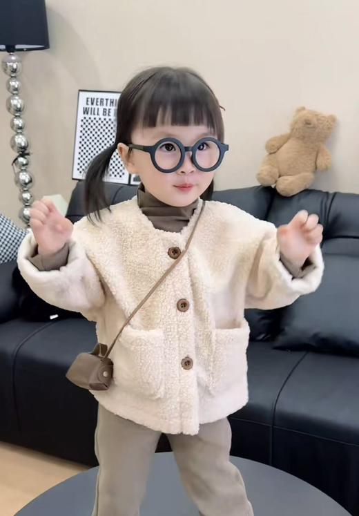 【孤品捡漏】（微脏）G190女童三粒扣颗粒外套-喜出 商品图2