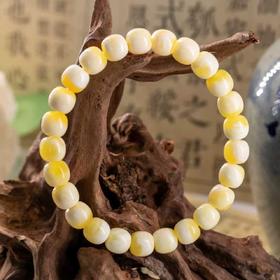 一周发货，附带权威检测证书【俄料蜜蜡手串】瓷白、金瓷白虎皮纹、金瓷白溶洞，3款花纹~2款咪数，7mm、9.5mm；3款手围尺寸，15厘米、19厘米、23厘米定制款