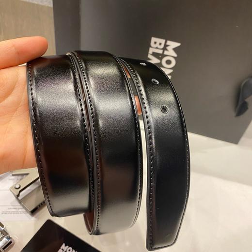 Montblanc万宝龙22年新款男士M双扣商务休闲皮带腰带礼盒装男士经典款 商品图3