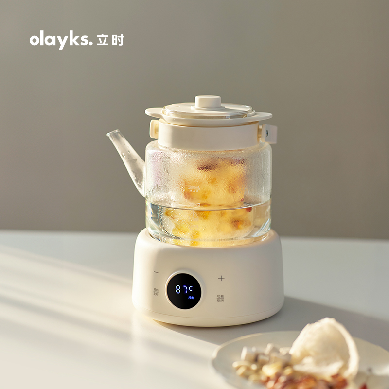 olayks立时清灵全玻璃养生壶