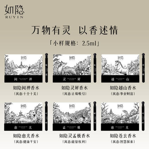 如隐RUYIN禅意2.5ml香水小样檀香中性寺庙木质淡香 商品图2
