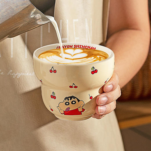 摩登主妇&蜡笔小新 手握咖啡杯陶瓷杯子高颜值情侣水杯拿铁杯 商品图0