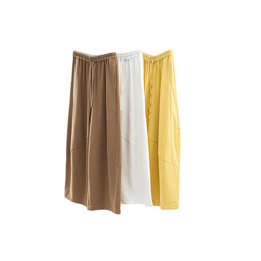 绽放565朵/甩甩裤·亚麻棉天丝结构感松紧腰舒适廓形垂感休闲裤女 商品图4